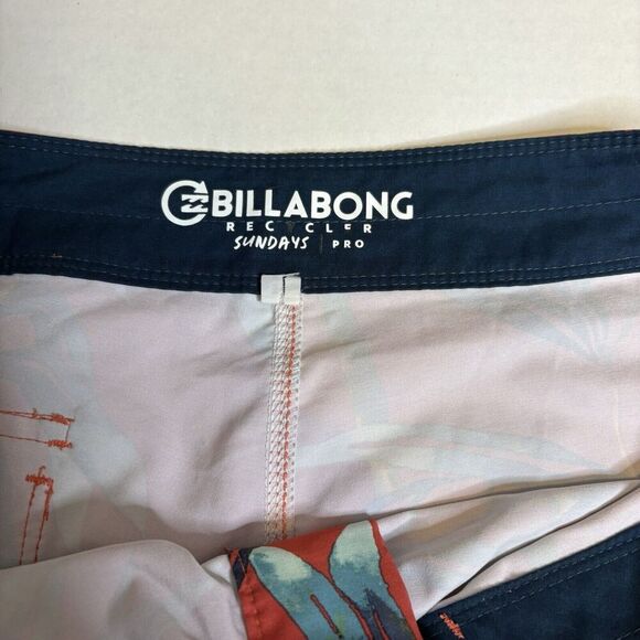 BILLABONG Men’s Red Bamboo Sundays Pro Recycler‎ Boardshort Shorts Trunks Sz 33 - Picture 5 of 10